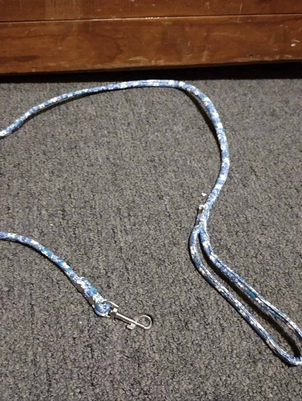 Small Blue Floral Dog Leash